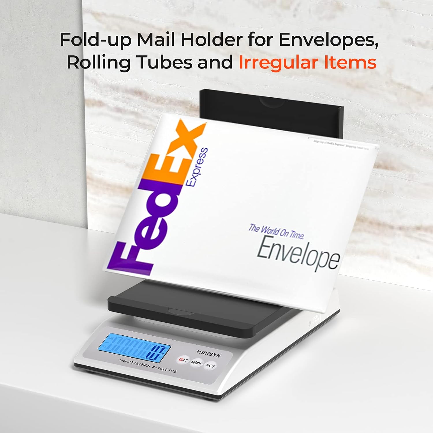 MUNBYN Digital Shipping Scale, 66lb Postal Scale with Hold and Tear Function Gram/Ounce/Pound Mail Postage Scale for Shipping Packages Mailing Small Business: Industrial & Scientific