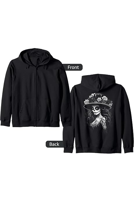 Amazon.com: La Catrina Day of the Dead Sugar Skull Women Grunge 