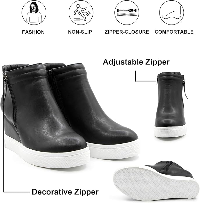 Softome Womens Sneakers Platform Booties