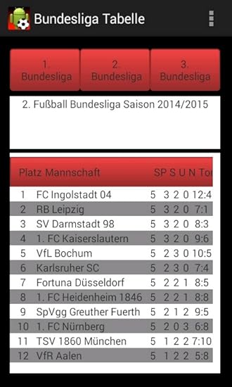 Amazon Com Bundesliga Tabelle Appstore For Android