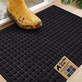 GORILLA GRIP&reg; HydroABSORB Door Mat for Indoor Outdoor Use, 29x17 Black | Front Door Mat Outside Entrance Traps Dirt and Moisture, Doormat Holds Up to 1.7 Cups Water, Stain and Fade Resistant