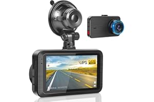 NHOPEEW Dual Dash Camera for Car - 3 Inch 1080P IPS Touchscreen Car Camera - G-Sensor/Loop Recording / 24H Parking Monitor / 150° Wide Angle/Night Vision/Exposure Compensation/Support TF Card
