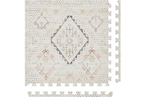 House of Noa Baby Play Mat – 4x8 Oat Ula – Set of 8 Tiles – Cushioned EVA Foam Play Mat for Floor, Soft Interlocking Baby Crawling Mats for Hard Floors