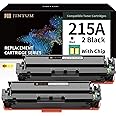 JINTUM 215A (with Chip) Compatible Toner Cartridges Replacement for HP 215A Black Toner Cartridge for HP Color Pro MFP M182nw M183fw M182 M183 M155 Printers (W2310A, 2 Black)