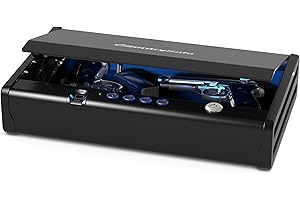 SentrySafe Biometric Gun Safe for Handguns, Fingerprint Gun Safe with Interior Light, 2 Handgun Capacity, Firearm Storage wit