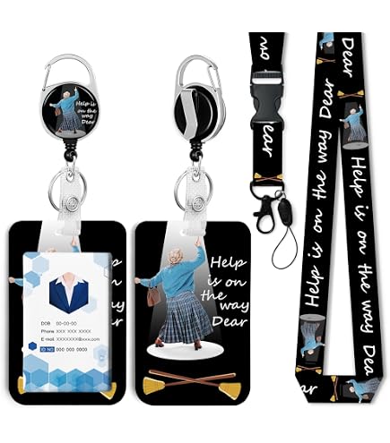 Kwmobile Retractable Reel And Badge Holder - Single Card Holder With Belt Clip, Carabiner Hook And Keyring - For ID Cards, Passes And Badges - Black