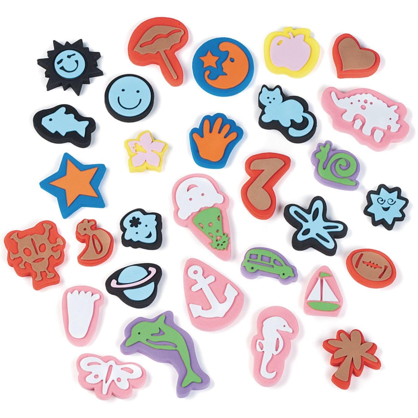 Color Splash! Mega Foam Stamp Assortment (Pack of 150)
