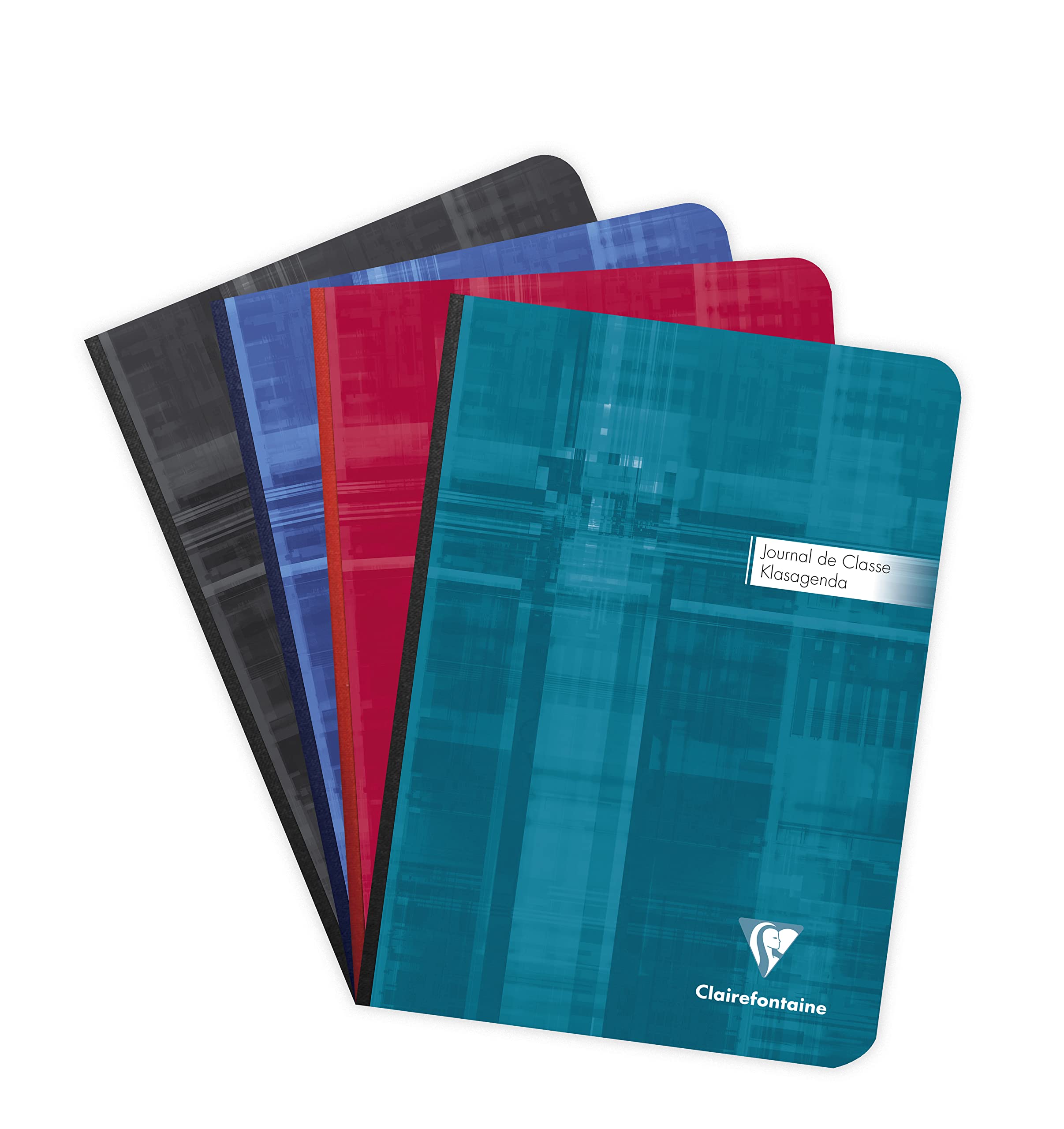 Clairefontaine 9547C - One Class Workbook Canvas Spine - Size: A5 14,8x21 cm - 240 Lined Pages - Paper White 90 g - Cover Card Laminated - Colour Random