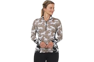 Kerrits Women's Balance Ice Fil Long Sleeve Horse Riding Shirt – Light, Cooling Equestrian Summer Top, UPF 30 Sun Protection