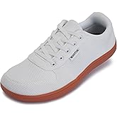 WHITIN Men's Wide Toe Box Barefoot Sneakers + Breathable Knit Walking Shoes