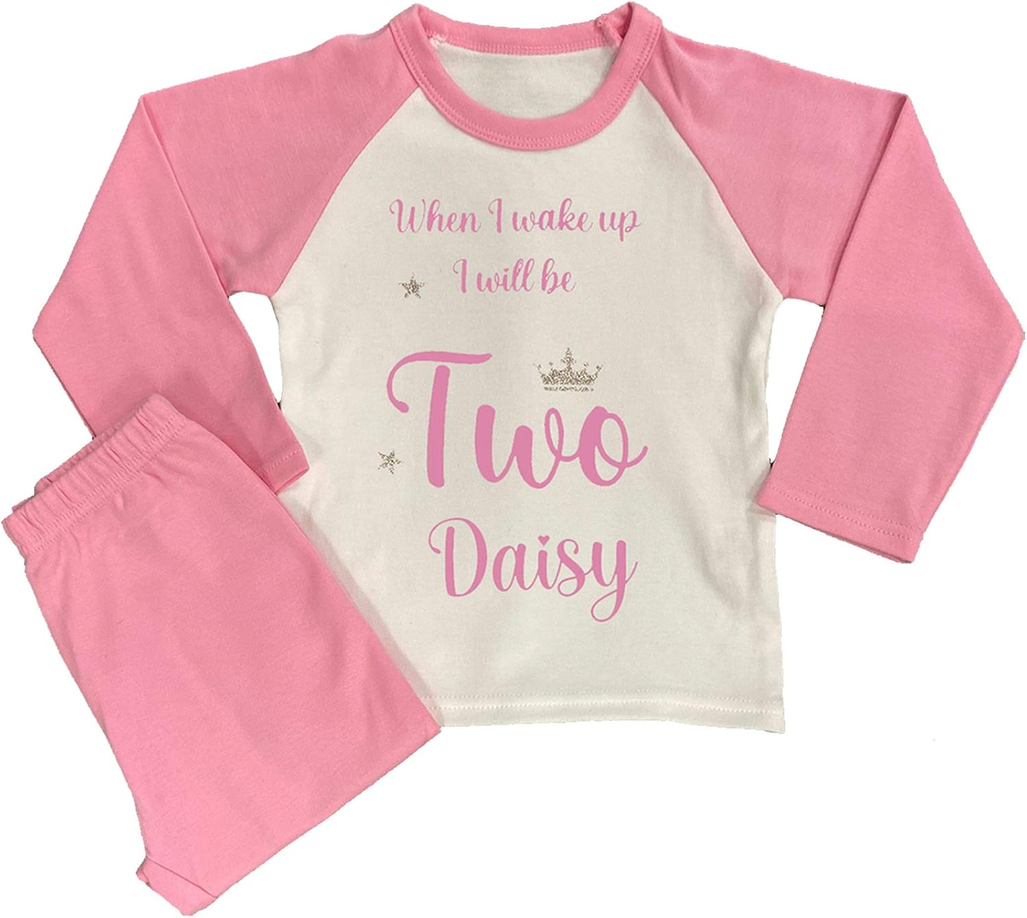 Kids Essentials Personalised Birthday Pyjamas Girl When I Wake Up I Will Be One PJ’s Amazon.co
