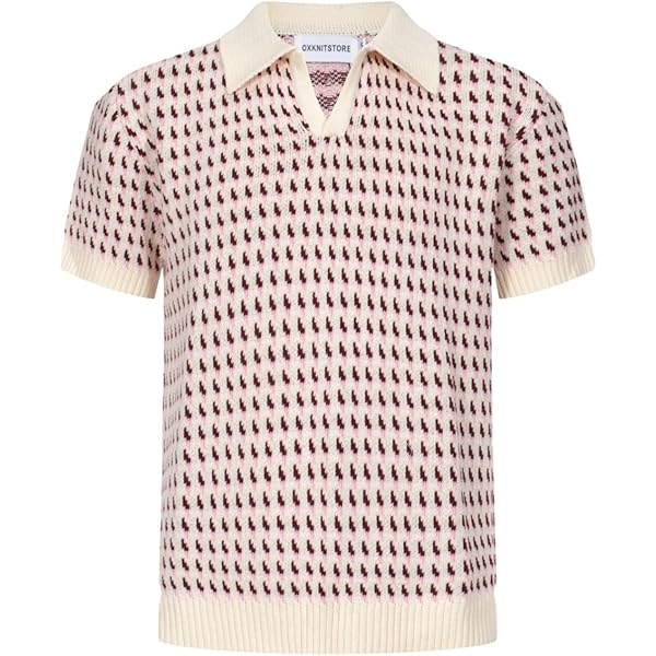Amazon.com: OXKNIT Men's Zipper Retro Polo Shirt Textured Casual