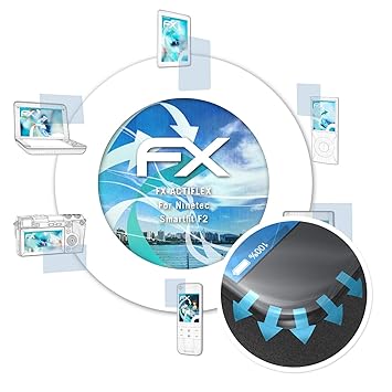 atFoliX Schutzfolie passend für Ninetec Smartfit F2 Folie, ultraklare und Flexible FX Displayschutzfolie (3X)