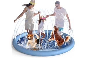 Thecvia 67" Splash Pad for Kids, 1 2 3 4 5 6 7 8 Toddler Toys, Inflatable Summer Outdoor Water Toys for Baby, Outside Backyard Water Play Mat, Baby Boys Girls Gifts