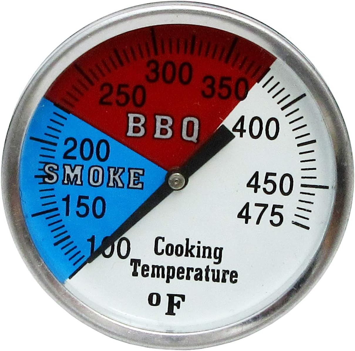 Direct store Parts DT110 (1-Pack) 2" 475 RWB BBQ Charcoal Grill Wood Smoker Oven Pit Temp Gauge Thermometer (1, 2" Fahrenhite 100 to 475)