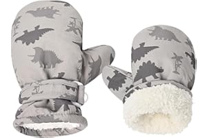 WERADAU Fleece Lined Mittens for Baby Boys Girls,Baby Toddler Little Kids Winter Warm Gloves Mittens