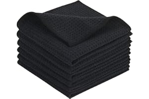 KinHwa Dish Cloths Ultra Absorbent Microfiber Cleaning Cloths Odor Free Waffle Weave Kitchen Dishcloths Rags 12inch x 12inch 