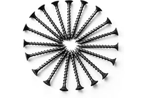 meite Drywall Screws, #6 x 1-5/8" Coarse Thread Wood Screws for Drywall, 1060PCS Black Sheetrock Screws, Phosphate Finish Phillips Drive Dry Wall Screws (5 LBS)