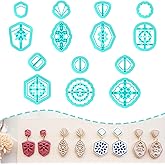 TAINSKY Organic Shape Clay Earring Cutters, 14 Pcs Boho Polymer Clay Cutters