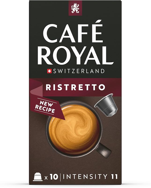 Ristretto - Cápsulas para cafetera Nespresso (100 unidades, intensidad 9/10, con certificado UTZ, de aluminio)