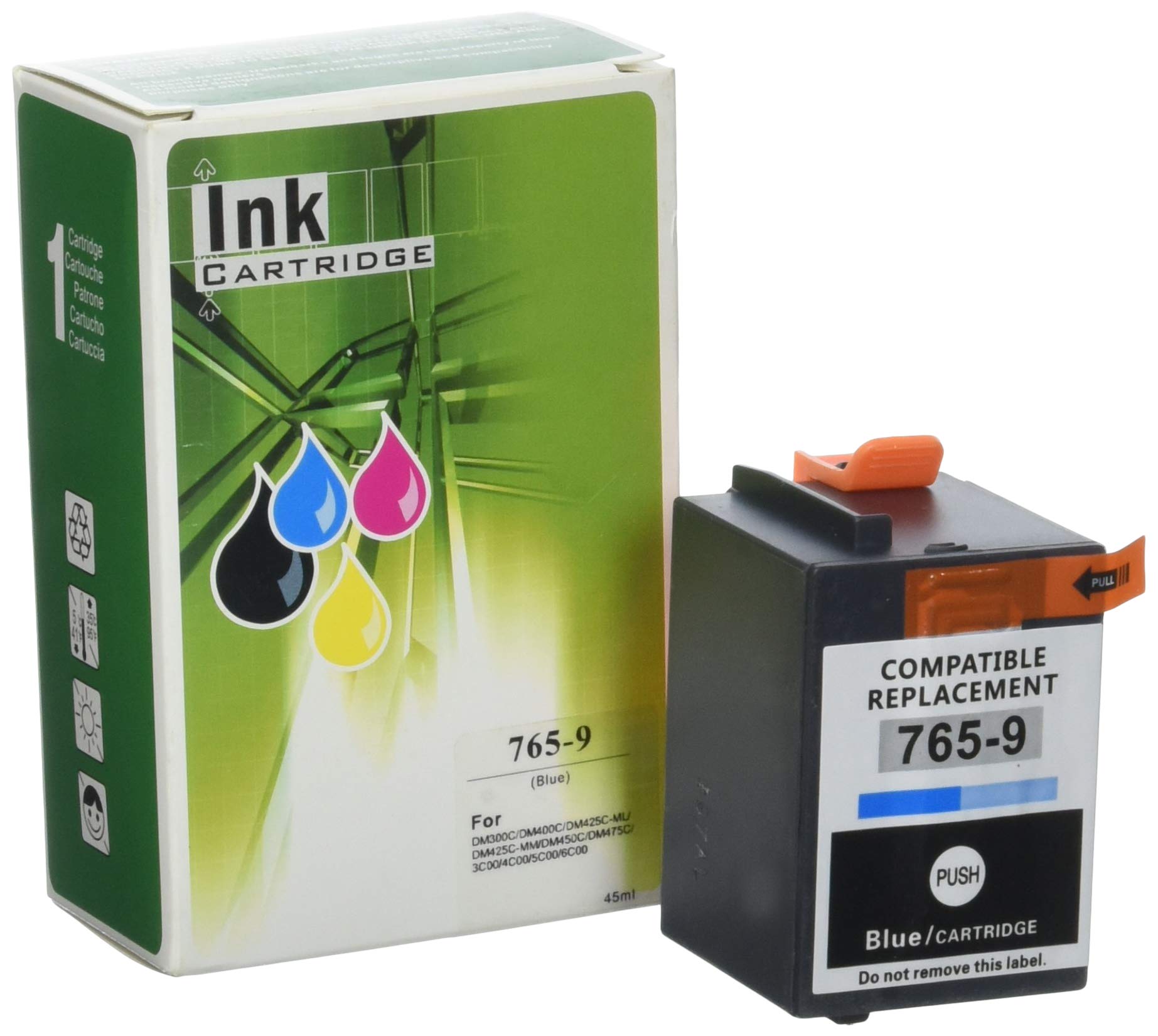 Compatible 765-9 Blue Ink Cartridge for Pitney Bowes DM300c DM400c DM450c G920 DM475c Printer