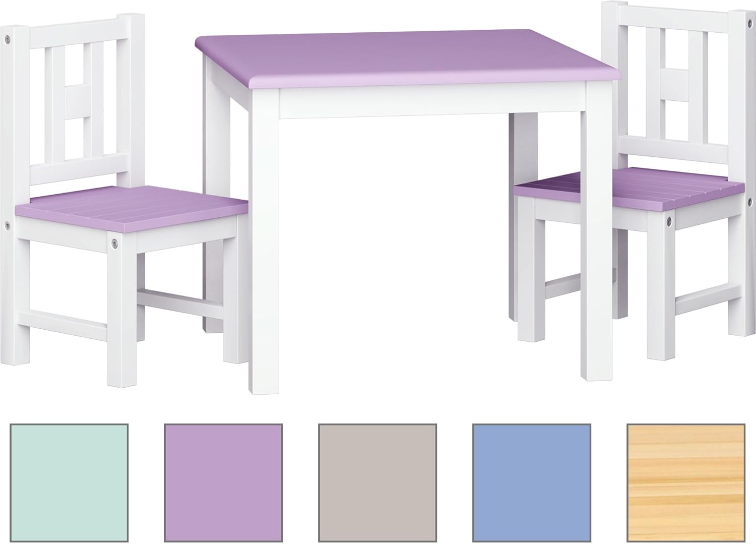 Nursery Table ib style® Luca Colors Childrens Table and Chairs Set