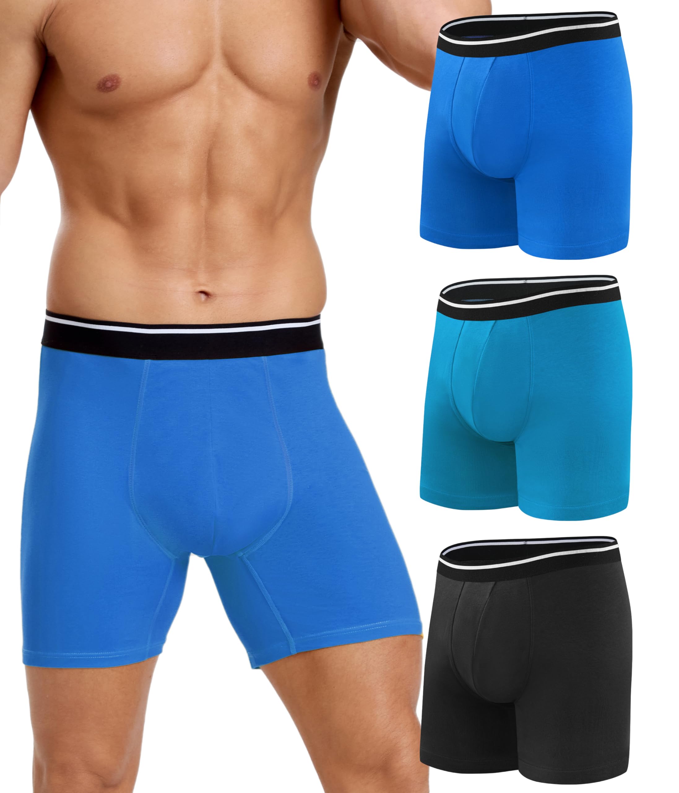 Photo 1 of SUNCHIRI Incontinence Underwear for Men 150ML Absorbent Washable Reusable Leak Proof Cotton Protective Boxer Briefs 3 Pack (Multicolor01, X-Large)