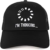 InnoBeta Funny Hats for Men, Women, I'm Thinking, Adjustable Embroidered Hat Baseball Cap Black