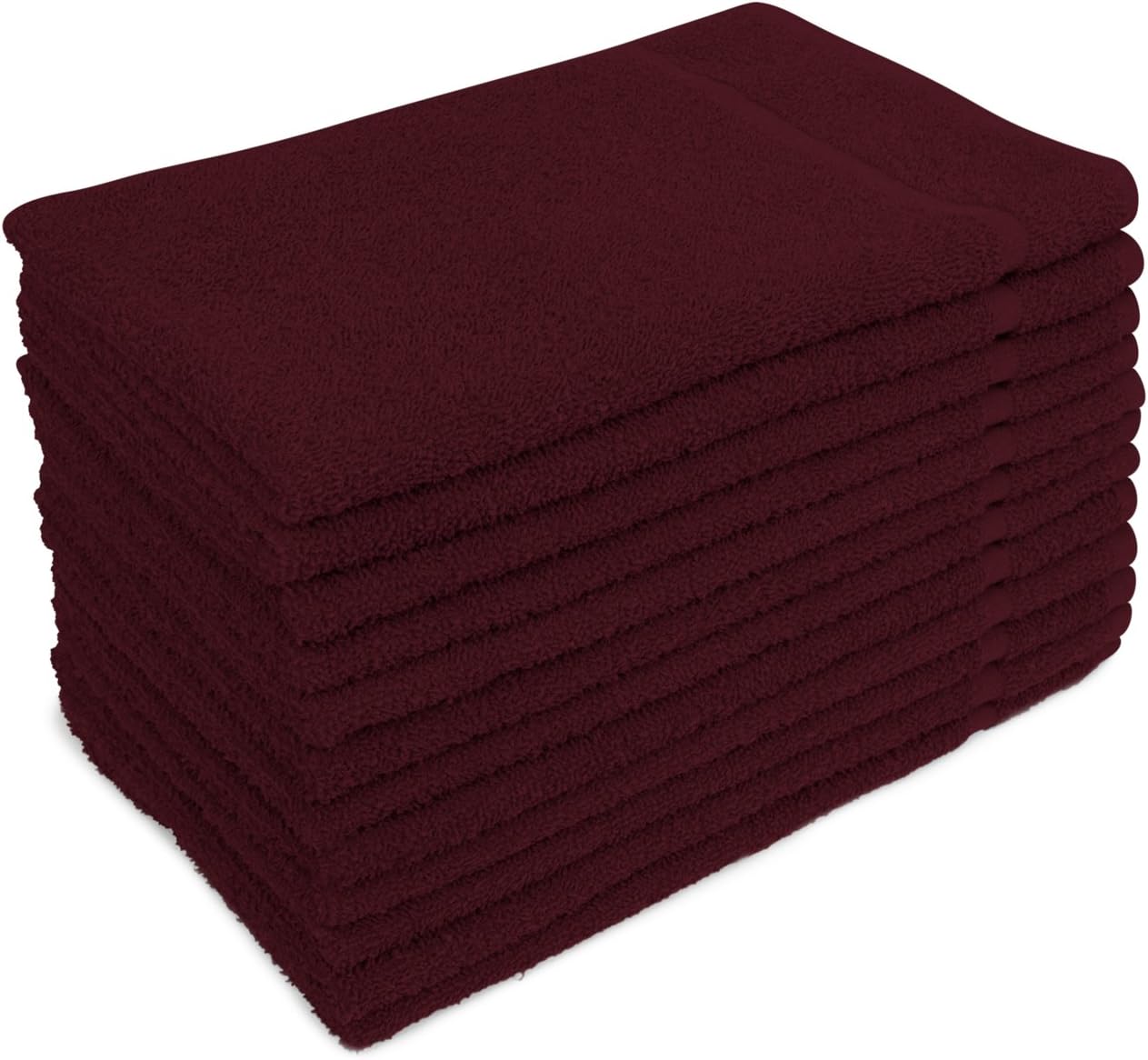 Altima Plus Bleach Safe Salon Towels, Burgundy, Pack of 12