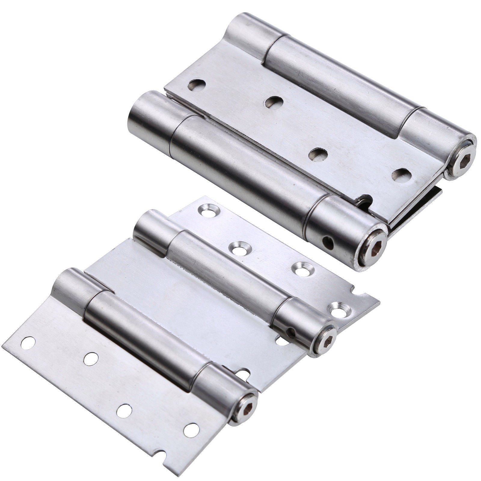 UHPPOTE 4 inch Stainless Steel Double Spring Door Freegate Hinge Two-Way Opening 180° (Pack of 1 Pair)