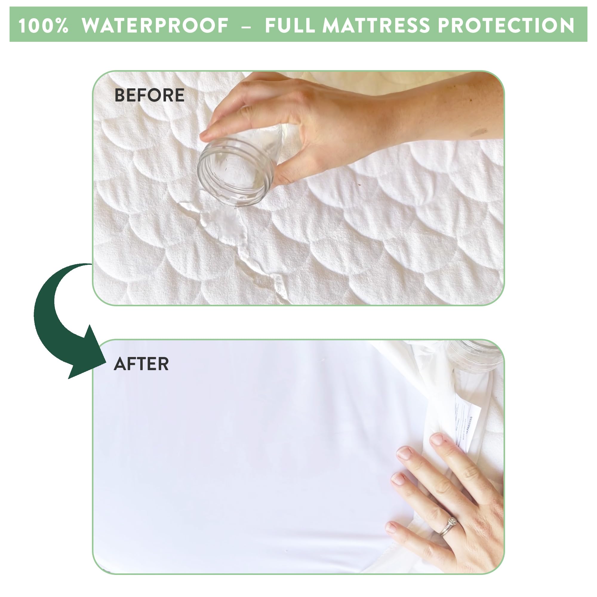 Joey + Joan Waterproof Pack and Play Mattress Pad Protector Cover – Compatible with Graco Pack n Play – 2 Pack Quilted Playard Sheets of Viscose Made from Bamboo – 27