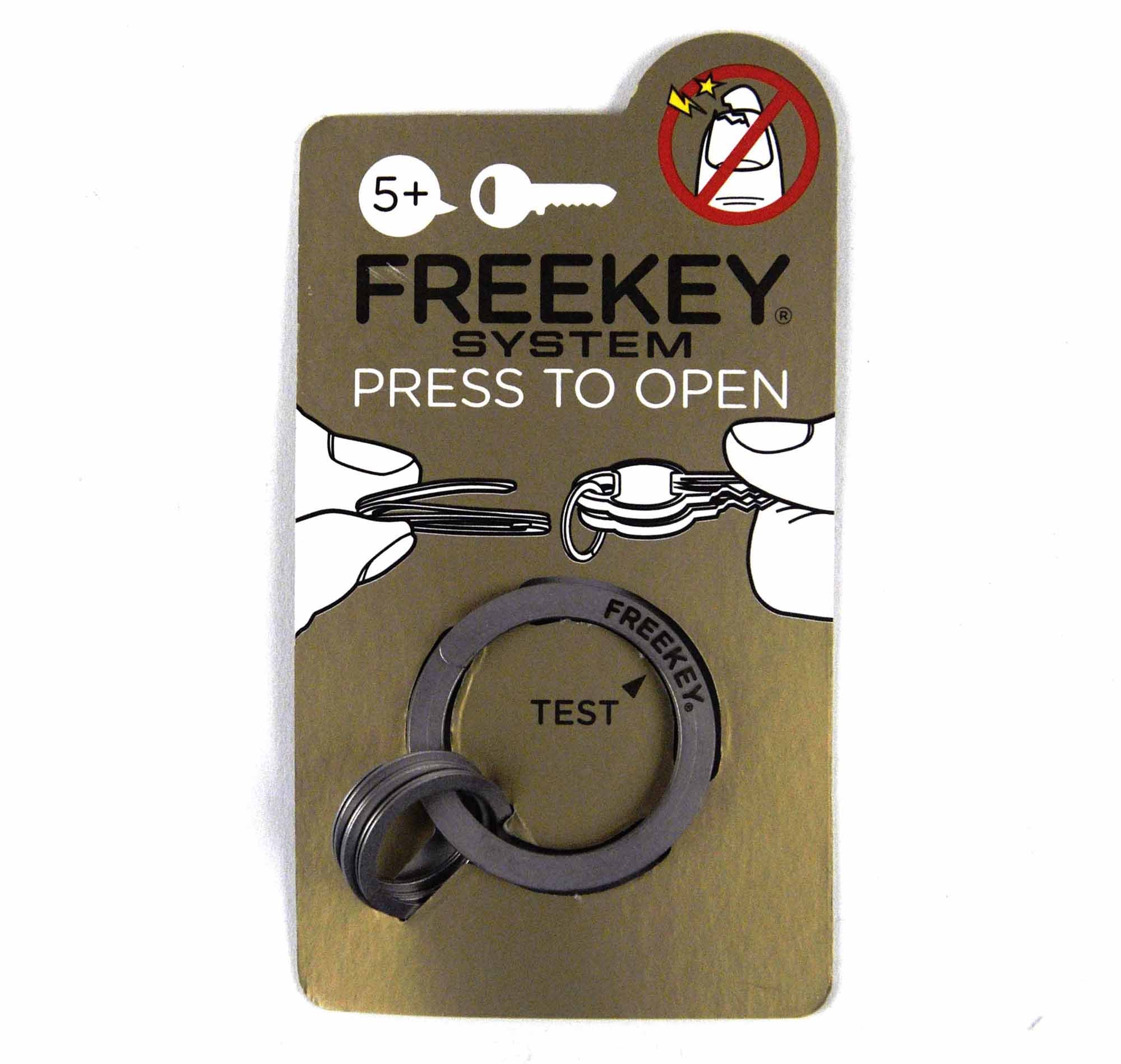 Ddg FREP01 -Key Maxi 3 Rings, Satin Steel
