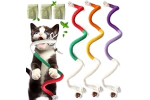 Fokauiwo Cat Toys for Indoor Cats, Kitten Toys for Indoor Kittens, Catnip Rope Chew Toys for Teeth Cleaning, Interactive Cat 