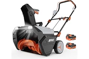 AIVOLT Cordless Snow Blower, 40V Battery Powered Snow Blower Kit, 21inch Brushless Motor Snow Remove Machine, w/ 2 x 4.0Ah Batteries and Dual Port Charger