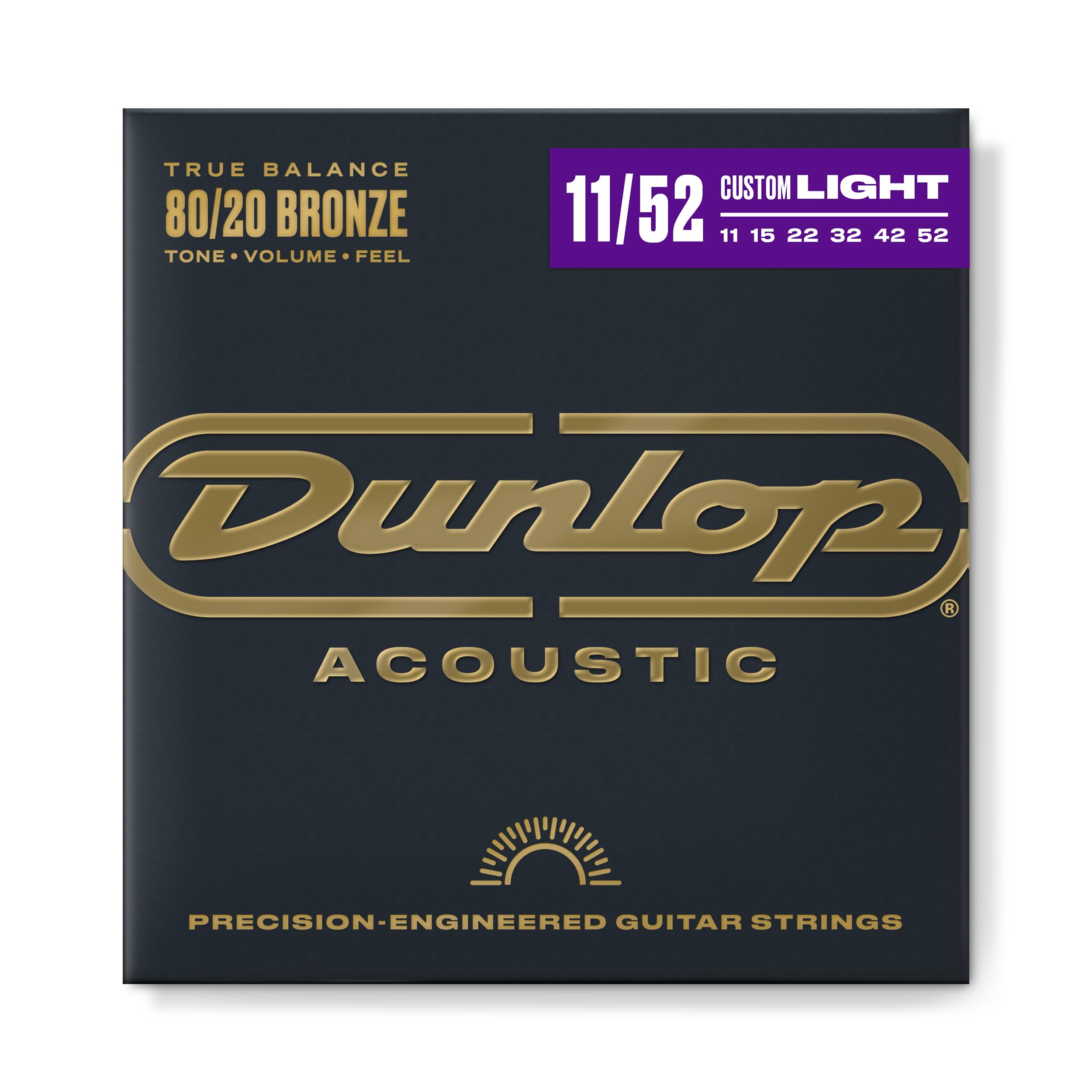 Dunlop Acoustic Guitar Strings Medium Light Gauge 11-52 Phosphor Bronze