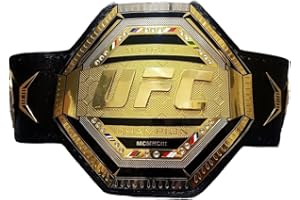 ZanderUS UFC Legacy Heavyweight Championship Replica Belt - Adult Championship Wrestling Belt Ultimate Fighting Commemorative Title Belt, Black/Gold
