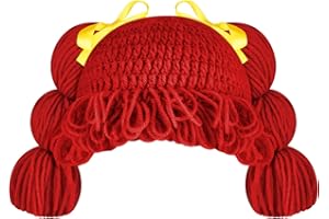 Jeere Halloween Cabbage Costume Baby Yarn Wig for Girl Infant Baby Cabbage Wigs for Boys Girls Infant Costume(Red,Cute)