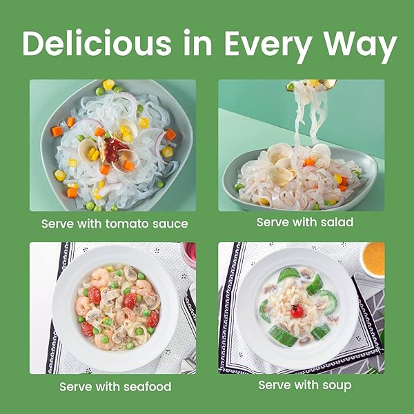 HETHSTIA KONJAC NOODLE FETTUCCINE, 6-PACK GLUTEN-FREE SHIRATAKI NOODLES, LOW-CARB KONJAC PASTA, KETO & VEGAN, SUGAR-FREE, NON-GMO, LOW-CALORIE