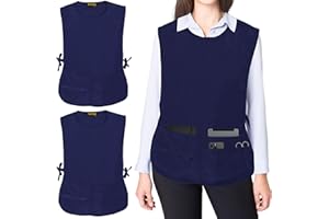 TEXVIDA 5 Pockets Cobbler Aprons for Women Men (Pack of 2) – Zipper Pocket Smock Apron