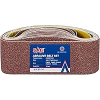 SALI 15 PCS Sanding Belts 3 x 21 Inch,Belt Sander Belts 40/80/120/240/400 Grit for Sanding Wood,Metal and Paint-15 Pack