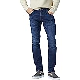 Mavi Jake Men's Regular Rise Slim Leg Jeans, Slim Fit Jeans for Men, Dark Tonal Nashville, Dark Blue Men's Jeans, 36 x 32