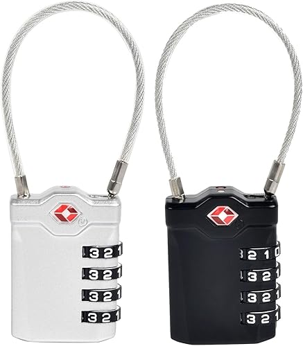 Amazon ｋｒｏｅｕｓ クロース Tsaロック ワイヤーロック 小型 アメリカ旅行 4桁ダイヤル式 Tsa職員 専用カギ トラベルグッズ セキュリティ 盗難防止 施錠 税関検査 海外旅行 2個セット Kroeus クロース バッグ用ロック