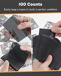 Uniclife 100 Counts Black MTG Card Sleeves Matte