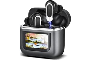 LIFMOCER Language Translator Earbuds,Two-Way Translator Device with APP,Voice Translator for 74 Languages & 70 Accents Online,with Digital Display Screen,Translation Earbuds Fit for iOS & Android