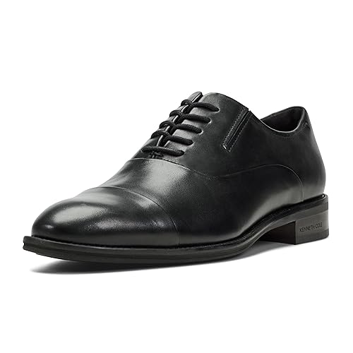 Kenneth Cole New York Men's Tully Cap Toe, Black Leather, 11 Wide - Amazon deal for $87.72