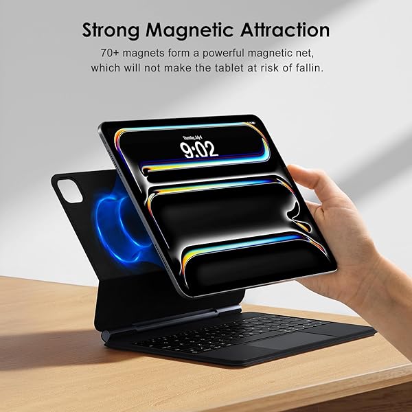RUNELK KEYBOARD CASE FOR IPAD PRO 11-INCH (M4 2024 / M5 2025), MAGIC-STYLE MAGNETIC KEYBOARD CASE WITH MULTI-TOUCH TRACKPAD, FLOATING CANTILEVER STAND COMPATIBLE WITH IPAD PRO 11 INCH