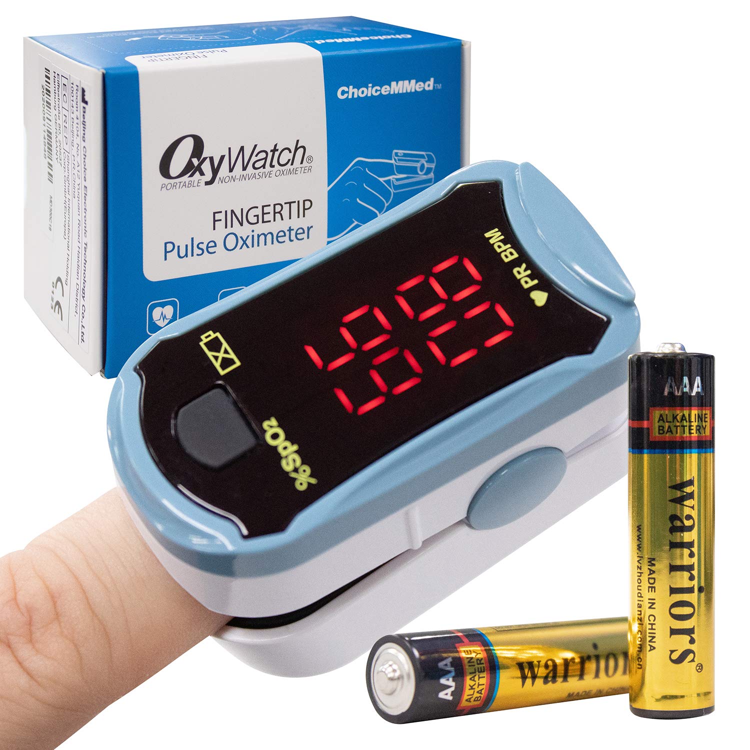OxyWatch Fingertip Pulse Oximeter | Compact & Easy To Use | Blood Oxygen Saturation & Heart Rate Monitor