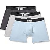 BOSS mens Bold Logo 3 Pack Smooth Boxer Briefs