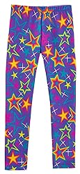City Threads Girls Leggings Metallic Mermaid Print