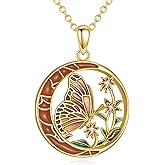 Diamond Moon Black Cat/Owl/Butterfly/Hummingbird/Mushroom Ladybug Necklace for Women 925 Sterling Silver Moon Animal Pendant Necklace Jewelry Gifts for Mom Wife Sister Christmas Birthday,18+2 inch